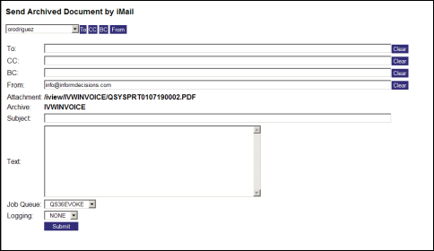  The iView Interface to iMail 