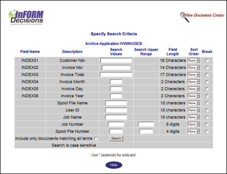  iView Search Parameters